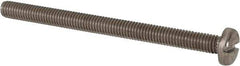 Value Collection - M6x1.00, 80mm Length Under Head Slotted Drive Machine Screw - Pan Head, Grade 316 & A4 Stainless Steel, Uncoated, Without Washer - USA Tool & Supply