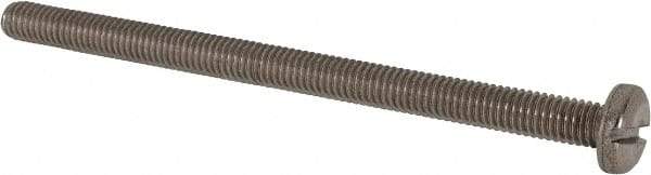 Value Collection - M6x1.00 Metric Coarse, 90mm Length Under Head Slotted Drive Machine Screw - Pan Head, Grade 316 & A4 Stainless Steel, Uncoated, Without Washer - USA Tool & Supply