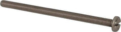 Value Collection - M6x1.00 Metric Coarse, 100mm Length Under Head Slotted Drive Machine Screw - Pan Head, Grade 316 & A4 Stainless Steel, Uncoated, Without Washer - USA Tool & Supply