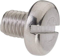 Value Collection - M8x1.25, 10mm Length Under Head Slotted Drive Machine Screw - Pan Head, Grade 316 & A4 Stainless Steel, Uncoated, Without Washer - USA Tool & Supply