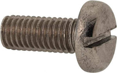 Value Collection - M8x1.25 Metric Coarse, 20mm Length Under Head Slotted Drive Machine Screw - Pan Head, Grade 316 & A4 Stainless Steel, Uncoated, Without Washer - USA Tool & Supply