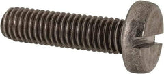 Value Collection - M8x1.25 Metric Coarse, 30mm Length Under Head Slotted Drive Machine Screw - Pan Head, Grade 316 & A4 Stainless Steel, Uncoated, Without Washer - USA Tool & Supply
