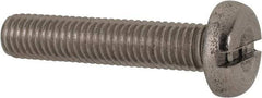 Value Collection - M8x1.25 Metric Coarse, 40mm Length Under Head Slotted Drive Machine Screw - Pan Head, Grade 316 & A4 Stainless Steel, Uncoated, Without Washer - USA Tool & Supply