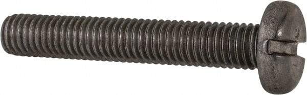Value Collection - M8x1.25, 50mm Length Under Head Slotted Drive Machine Screw - Pan Head, Grade 316 & A4 Stainless Steel, Uncoated, Without Washer - USA Tool & Supply