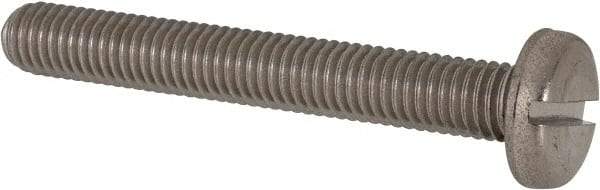 Value Collection - M8x1.25, 60mm Length Under Head Slotted Drive Machine Screw - Pan Head, Grade 316 & A4 Stainless Steel, Uncoated, Without Washer - USA Tool & Supply