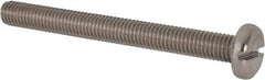 Value Collection - M8x1.25 Metric Coarse, 80mm Length Under Head Slotted Drive Machine Screw - Pan Head, Grade 316 & A4 Stainless Steel, Uncoated, Without Washer - USA Tool & Supply
