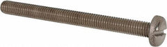Value Collection - M8x1.25 Metric Coarse, 90mm Length Under Head Slotted Drive Machine Screw - Pan Head, Grade 316 & A4 Stainless Steel, Uncoated, Without Washer - USA Tool & Supply