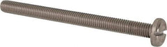 Value Collection - M8x1.25 Metric Coarse, 100mm Length Under Head Slotted Drive Machine Screw - Pan Head, Grade 316 & A4 Stainless Steel, Uncoated, Without Washer - USA Tool & Supply