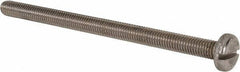 Value Collection - M8x1.25 Metric Coarse, 120mm Length Under Head Slotted Drive Machine Screw - Pan Head, Grade 316 & A4 Stainless Steel, Uncoated, Without Washer - USA Tool & Supply