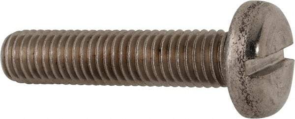Value Collection - M10x1.50, 45mm Length Under Head Slotted Drive Machine Screw - Pan Head, Grade 316 & A4 Stainless Steel, Uncoated, Without Washer - USA Tool & Supply