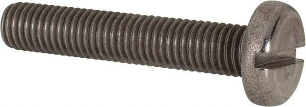 Value Collection - M10x1.50 Metric Coarse, 55mm Length Under Head Slotted Drive Machine Screw - Pan Head, Grade 316 & A4 Stainless Steel, Uncoated, Without Washer - USA Tool & Supply