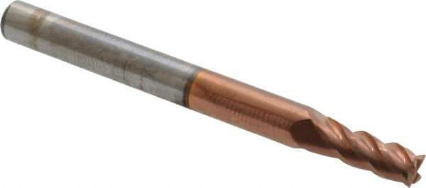 ProMax - 5/32", 3/8" LOC, 3/16" Shank Diam, 2" OAL, 4 Flute, Solid Carbide Square End Mill - Single End, TiCN Finish, Spiral Flute, 40° Helix, Right Hand Cut, Right Hand Flute, Series 111 - USA Tool & Supply