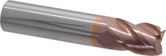ProMax - 1/2", 5/8" LOC, 1/2" Shank Diam, 2-1/2" OAL, 4 Flute, Solid Carbide Square End Mill - Single End, TiCN Finish, Spiral Flute, 40° Helix, Right Hand Cut, Right Hand Flute, Series 111 - USA Tool & Supply