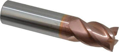 ProMax - 5/8", 7/8" LOC, 5/8" Shank Diam, 3" OAL, 4 Flute, Solid Carbide Square End Mill - Single End, TiCN Finish, Spiral Flute, 40° Helix, Right Hand Cut, Right Hand Flute, Series 111 - USA Tool & Supply