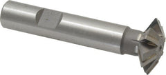 Whitney Tool Co. - 1° 1" Cut Diam, 5/16" Cut Width, 1/2" Shank, Carbide-Tipped Double-Angle Cutter - USA Tool & Supply