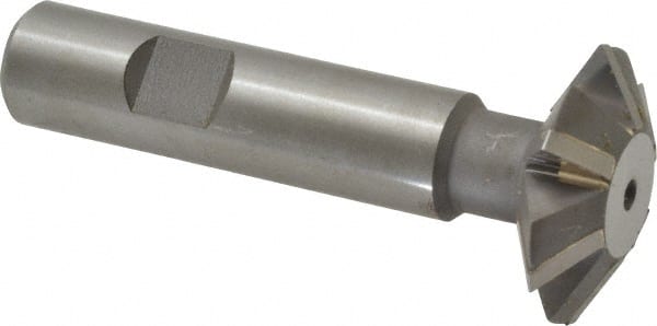 Whitney Tool Co. - 1-3/8° 1-3/8" Cut Diam, 7/16" Cut Width, 5/8" Shank, Carbide-Tipped Double-Angle Cutter - USA Tool & Supply