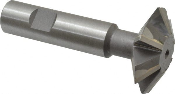 Whitney Tool Co. - 1-7/8° 1-7/8" Cut Diam, 5/8" Cut Width, 3/4" Shank, Carbide-Tipped Double-Angle Cutter - USA Tool & Supply