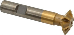 Whitney Tool Co. - 1° 1" Cut Diam, 5/16" Cut Width, 1/2" Shank, Carbide-Tipped Double-Angle Cutter - USA Tool & Supply