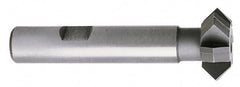 Whitney Tool Co. - 1-3/8° 1-3/8" Cut Diam, 7/16" Cut Width, 5/8" Shank, Carbide-Tipped Double-Angle Cutter - USA Tool & Supply