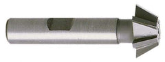 Whitney Tool Co. - 3/4" Diam x 5/16" Width of Cut, 60° Included Angle, Shank Connection, Carbide Tipped Single Angle Cutter - 3/8" Shank Diam, 2-1/8" Overall Length, Right Hand Cut, TiN Coated - USA Tool & Supply