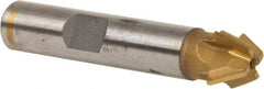 Whitney Tool Co. - 1/2" Diam x 7/32" Width of Cut, 60° Included Angle, Shank Connection, Carbide Tipped Single Angle Cutter - 3/8" Shank Diam, 2-1/8" Overall Length, Right Hand Cut, TiN Coated - USA Tool & Supply