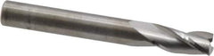 RobbJack - 1/4", 1/2" LOC, 1/4" Shank Diam, 2" OAL, 3 Flute, Solid Carbide Square End Mill - Single End, Uncoated, Spiral Flute, 30° Helix, Centercutting, Right Hand Cut, Right Hand Flute, Series TS-301 - USA Tool & Supply