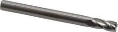 RobbJack - 3/16", 3/8" LOC, 3/16" Shank Diam, 2" OAL, 4 Flute, Solid Carbide Square End Mill - Single End, Uncoated, Spiral Flute, 30° Helix, Centercutting, Right Hand Cut, Right Hand Flute, Series TS-401 - USA Tool & Supply