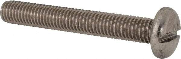 Value Collection - M10x1.50 Metric Coarse, 70mm Length Under Head Slotted Drive Machine Screw - Pan Head, Grade 316 & A4 Stainless Steel, Uncoated, Without Washer - USA Tool & Supply