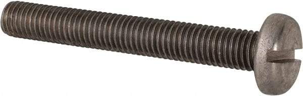 Value Collection - M10x1.50 Metric Coarse, 75mm Length Under Head Slotted Drive Machine Screw - Pan Head, Grade 316 & A4 Stainless Steel, Uncoated, Without Washer - USA Tool & Supply