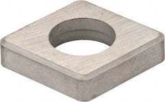 Made in USA - 1" Inscribed Circle, Diamond (Shape) Shim for Indexables - Carbide, 1/8" Thick, CSN Shim Style, Negative Rake - USA Tool & Supply