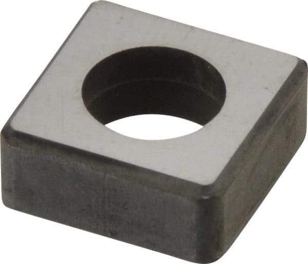 Made in USA - 1/2" Inscribed Circle, Square Shim for Indexables - Carbide, 3/16" Thick, ISSN Shim Style, Negative Rake - USA Tool & Supply