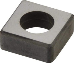 Made in USA - 1/2" Inscribed Circle, Square Shim for Indexables - Carbide, 3/16" Thick, ISSN Shim Style, Negative Rake - USA Tool & Supply