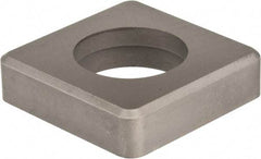 Made in USA - 1" Inscribed Circle, Square Shim for Indexables - Carbide, 1/4" Thick, ISSN Shim Style, Negative Rake - USA Tool & Supply