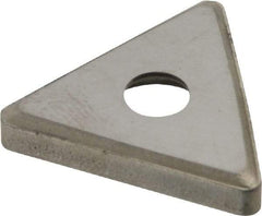 Made in USA - 1/2" Inscribed Circle, Triangle Shim for Indexables - Carbide, 1/8" Thick, SM Shim Style, Negative Rake - USA Tool & Supply
