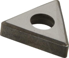 Made in USA - 1/2" Inscribed Circle, Triangle Interchangeable Head Shim for Indexables - Carbide, 3/16" Thick, SM Shim Style, Negative Rake, Left Hand, Right Hand Cut - USA Tool & Supply