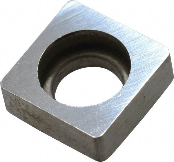Made in USA - 1/2" Inscribed Circle, Square Shim for Indexables - Carbide, 3/16" Thick, SM Shim Style, Negative Rake - USA Tool & Supply