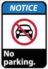 NMC - "Notice - No Parking", 14" Long x 10" Wide, Aluminum Safety Sign - Rectangle, 0.04" Thick, Use for Security & Admittance - USA Tool & Supply