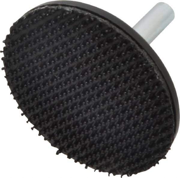 3M - 2" Diam Hook & Loop Disc Backing Pad - 1/4" Shank Diam, Firm Density, 23,000 RPM - USA Tool & Supply