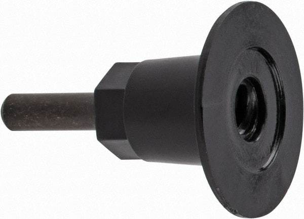 3M - 1-1/2" Diam Quick-Change Disc Backing Pad - 1/4" Shank Diam, 25,000 RPM, Roloc Compatible - USA Tool & Supply
