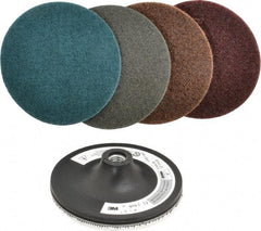 3M - 5 Piece, 5" Disc Diam, Abrasive Disc Kit - Nonwoven - USA Tool & Supply