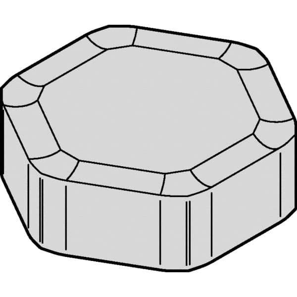 Kennametal - HNGF5351 MF Grade KCK20 Carbide Milling Insert - AlCrN Finish, 5.56mm Thick, 15.88mm Inscribed Circle, 0.4mm Corner Radius - USA Tool & Supply