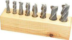 Interstate - 1/2 to 1", 2 and 4 Flute Square End Mill Set - Uncoated, Cobalt, Single End - USA Tool & Supply