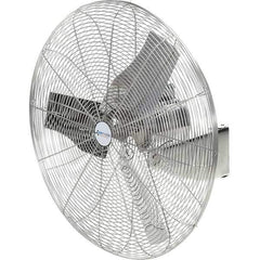 Airmaster - 30" Blade, 1/4 hp, 8,800 Max CFM, Single Phase Food Service Non-Oscillating Wall Mounting Fan - 115/230 Volts, 1 Speed - USA Tool & Supply