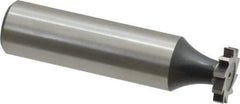 Interstate - 1/2" Diam x 3/32" Face Width, High Speed Steel, 8 Teeth, Shank Connection Woodruff Keyseat Cutter - Uncoated, 2-3/32" OAL x 1/2" Shank, Straight Teeth, ANSI 304, Old Standard 2 - USA Tool & Supply
