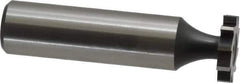 Interstate - 5/8" Diam x 1/8" Face Width, High Speed Steel, 8 Teeth, Shank Connection Woodruff Keyseat Cutter - Uncoated, 2-1/8" OAL x 1/2" Shank, Straight Teeth, ANSI 405, Old Standard 5 - USA Tool & Supply