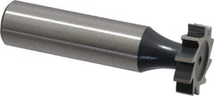 Interstate - 3/4" Diam x 3/16" Face Width, High Speed Steel, 10 Teeth, Shank Connection Woodruff Keyseat Cutter - Uncoated, 2-3/16" OAL x 1/2" Shank, Straight Teeth, ANSI 606, Old Standard 9 - USA Tool & Supply