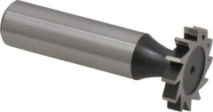 Interstate - 7/8" Diam x 5/32" Face Width, High Speed Steel, 10 Teeth, Shank Connection Woodruff Keyseat Cutter - Uncoated, 2-5/32" OAL x 1/2" Shank, Straight Teeth, ANSI 507, Old Standard 10 - USA Tool & Supply