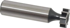 Interstate - 5/8" Diam x 3/16" Face Width, High Speed Steel, 8 Teeth, Shank Connection Woodruff Keyseat Cutter - Uncoated, 2-3/16" OAL x 1/2" Shank, Straight Teeth, ANSI 605, Old Standard 61 - USA Tool & Supply