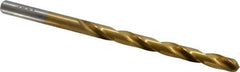 Chicago-Latrobe - 13/64" 135° High Speed Steel Jobber Drill - TiN Finish, Right Hand Cut, Spiral Flute, Straight Shank, 3-5/8" OAL, Split Point - USA Tool & Supply
