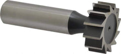 Interstate - 1" Diam x 3/8" Face Width, High Speed Steel, 12 Teeth, Shank Connection Woodruff Keyseat Cutter - Uncoated, 2-3/8" OAL x 1/2" Shank, Straight Teeth, ANSI 1208, Old Standard 152 - USA Tool & Supply